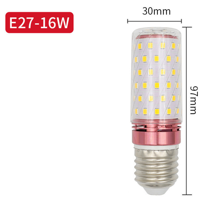 หลอดไฟ LED ซังข้าวโพดสามสี 12W 16W E27 E14 หรี่แสงได้